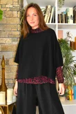 Tiby Cashmere Touch Layering Top Leopard Aubergine